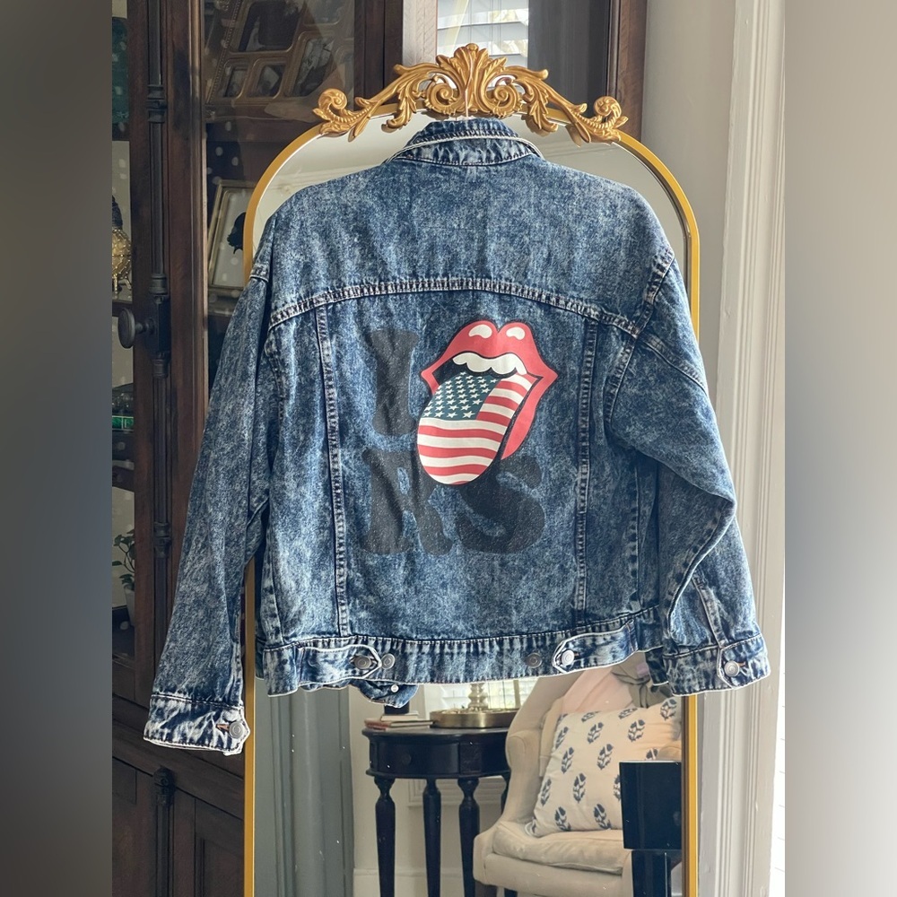 Rolling Stones 100% Cotton Acid Wash Denim Jacket